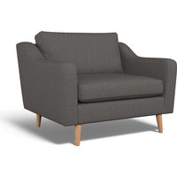 Rosa Curve Soft Woven Snuggle Chair with Light Wood Legs