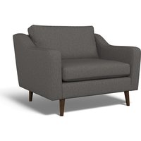 Rosa Curve Soft Woven Snuggle Chair with Dark Wood Legs