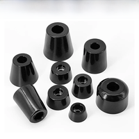 11mm~25mm Black Rubber Feet Chair Furniture Leg Pad Machine Speaker Shock Stand Absorber Non-slip