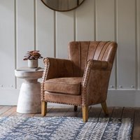 Gulmarg Brown Leather Armchair