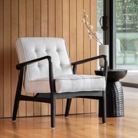 Bloomfield Linen Armchair with Solid Oak Frame