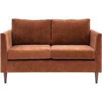 Durants Soft Brushed Nordic 2 Seater Sofa with Dark Wood Legs