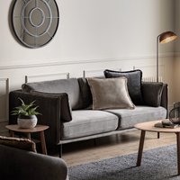 Ashar Mid-Century Velvet Sofa with Black Metal Legs