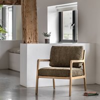 Dennery Boucle Armchair with Oak Frame