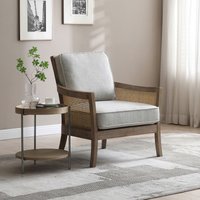 Cecily Vintage Linen Rattan Chair