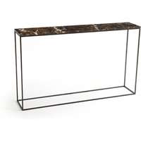 Ambrette L125cm Amber Marble & Metal Console Table