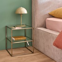 Luxore Double-Shelf Bedside Table