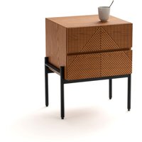 Lodge Bedside Table with 2 Drawers