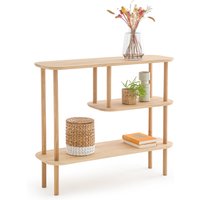 Crueso Asymmetric Solid Oak Console Table
