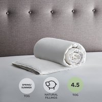 Fogarty White Goose Feather and Down 4.5 Tog Summer Duvet