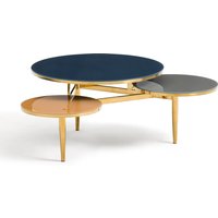 Ruben Triple Glass & Metal Coffee Table