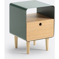 Jimi Ash Veneer & Metal Bedside Table
