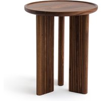 Diagil Round Walnut End Table