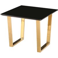 Luxe Black and Gold Side Table