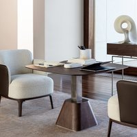 Alteza Square Walnut Raisable Coffee Table