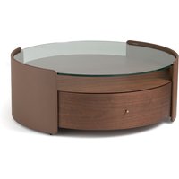 Firmo Walnut and Leather Coffee Table