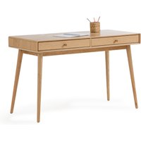 Miji Oak Veneer 2-Drawer Desk