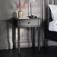 Uttara Black 1 Drawer Bedside Table