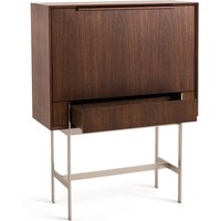 Killem Satin Nickel & Walnut Secretary Desk