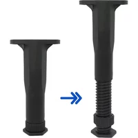 1pc Adjustable Plastic Telescopic Furniture Stand Hexagonal Bottom For Bed Sofa Support Load Bearing
