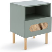 Pacome 1-Drawer Bedside Table with Canework Detail