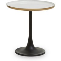 Round Metal Pedestal Side Table
