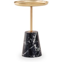 Pedestal Table with Faux Marble Base