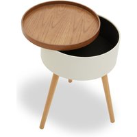 Scandi Round Storage Side Table