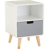 Nordic 1-Drawer Bedside Table with Shelf