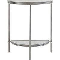 Antique Mirror Half Moon Console Table