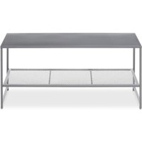 Industrial Metal 2-Tier Round Coffee Table