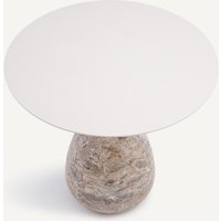Balastro Side Table in Marble and Iron, Ø60cm