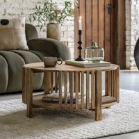 Harora Slatted Wood Storage Coffee Table