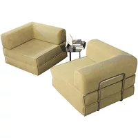 180CM Segmented Deformable Folding Composable Living Room French Retro Flannel Fabric Straight Row