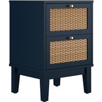 Carmine Rattan 1 Drawer Bedside Table