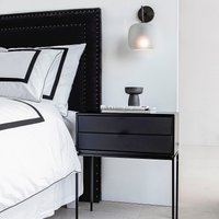 Réalto Metal & Leather Bedside Table