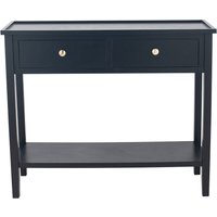 Luxe Pine Wood 2 Drawer Console Table