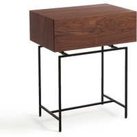 Oreko Walnut Veneered Bedside Table