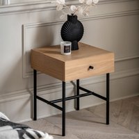 Albany 1 Drawer Industrial Wood Bedside Table