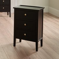 Luxe Pine Wood 3 Drawer Bedside Table