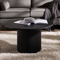 Lucien Fluted Wood Round Coffee Table