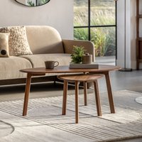 Murwara Walnut Organic Shape Coffee Table Nest