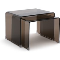 Set of 2 Joan Tempered Glass Nesting Coffee Tables