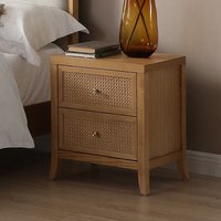 Noah Rattan 2 Drawer Bedside Table