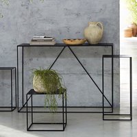 Romy Set of 2 Lacquered Metal Nesting Side Tables