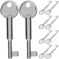 10pcs Emergency Stop Button Key With Simple Reset Function Alloy Reset Key For Push Button Switch