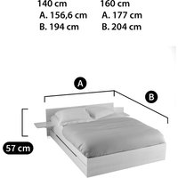Crawley Bed with Base, Drawer & Shelves