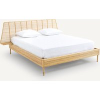 Saghil Rattan Bed & Bedside Table Set