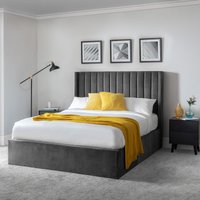 Varese Scalloped Velvet Ottoman Storage Bed