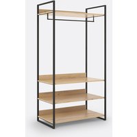 Hiba Wide Modular Wardrobe Unit with 3 Shelves & 1 Hanging Rail